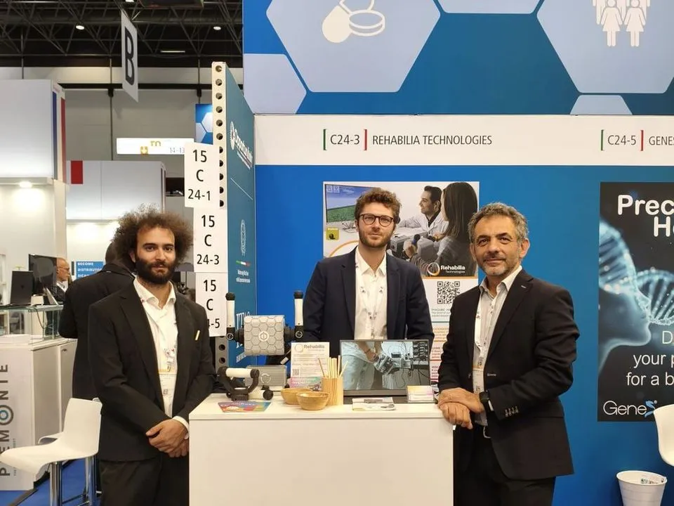 The Rehabilia team at their stand at MEDICA in Düsseldorf.