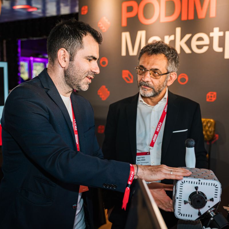 El mostrador institucional de Italia de la Agencia Italiana para el Comercio Exterior en PODIM 2026, en Maribor.